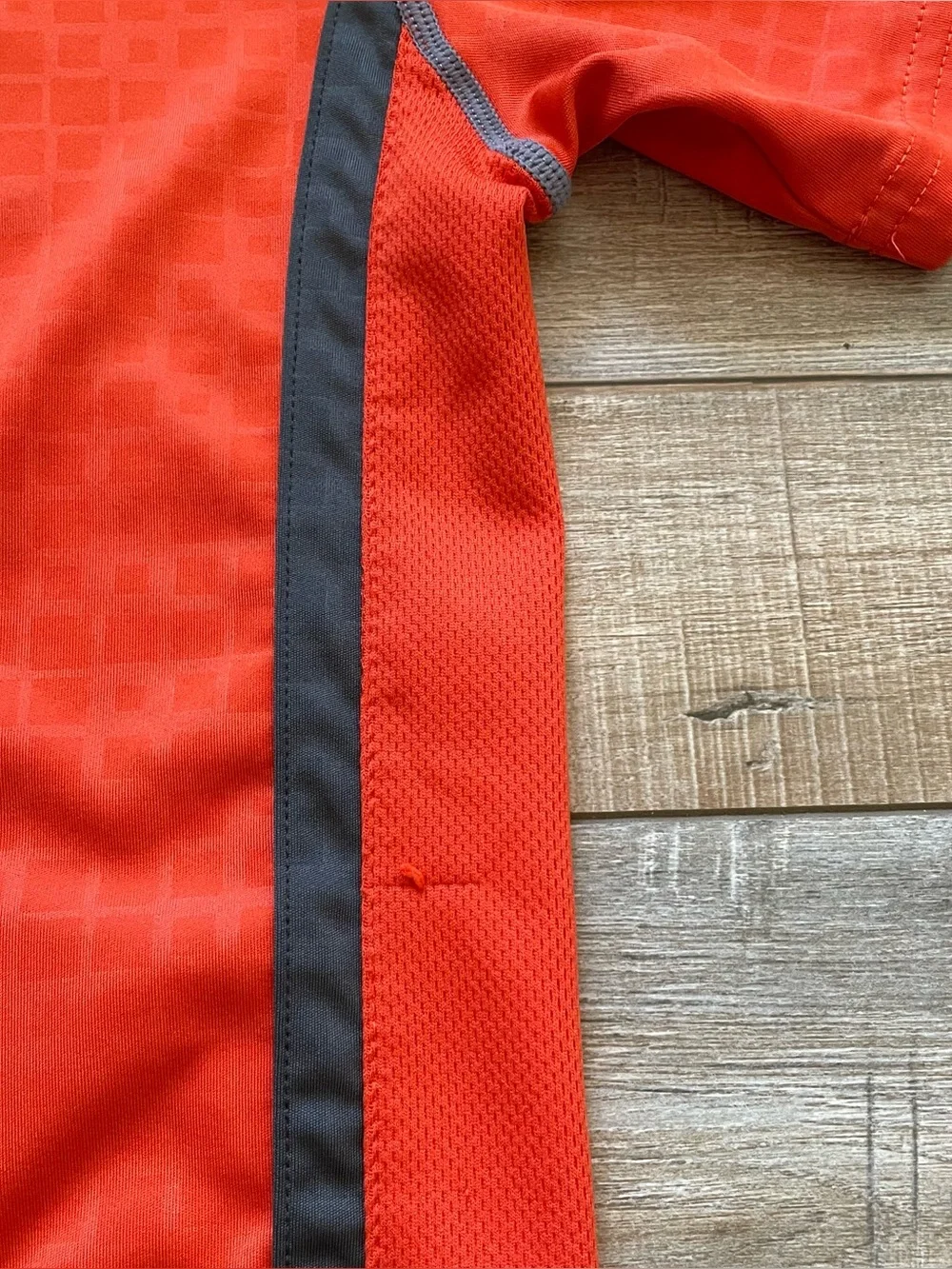 Nike Dri-FIT Football Shirt Youth M Orange Gray Boys Athletic Training Tee